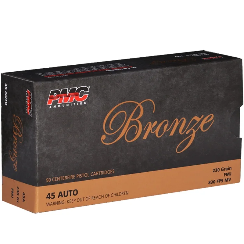 PMC Bronze 45 ACP AUTO Ammo 230 Grain Full Metal Jacket - PMC45A